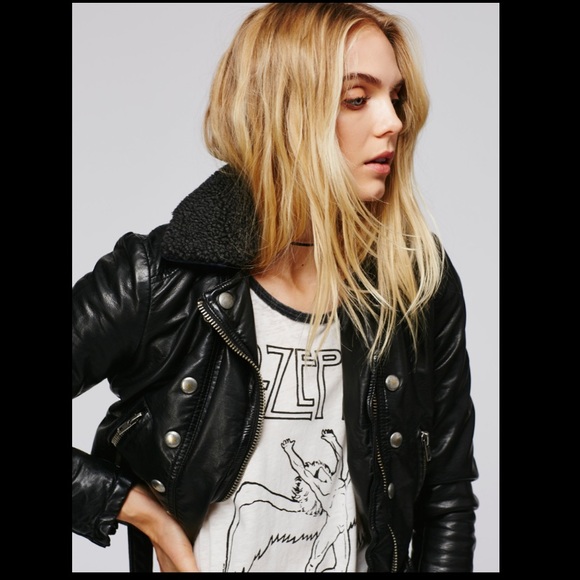 Free People Jackets & Blazers - 🛑SOLD Free People Asheville Vegan Leather Moto Jacket in Black Size S